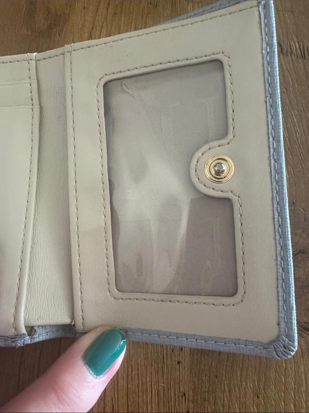 Furla  Textured Leather Card Case with Gold Logo